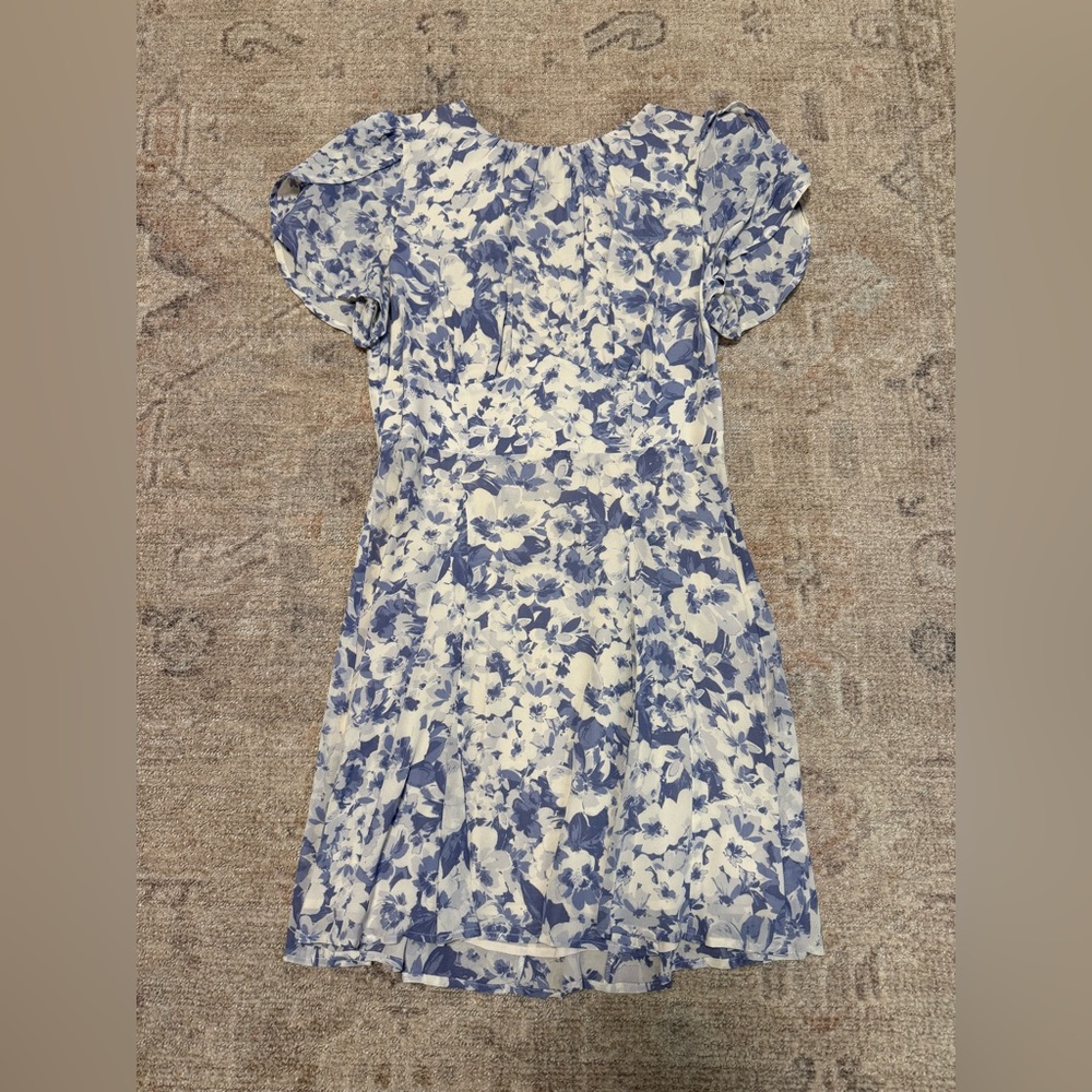 Reformation Blue and White Floral Mini Dress